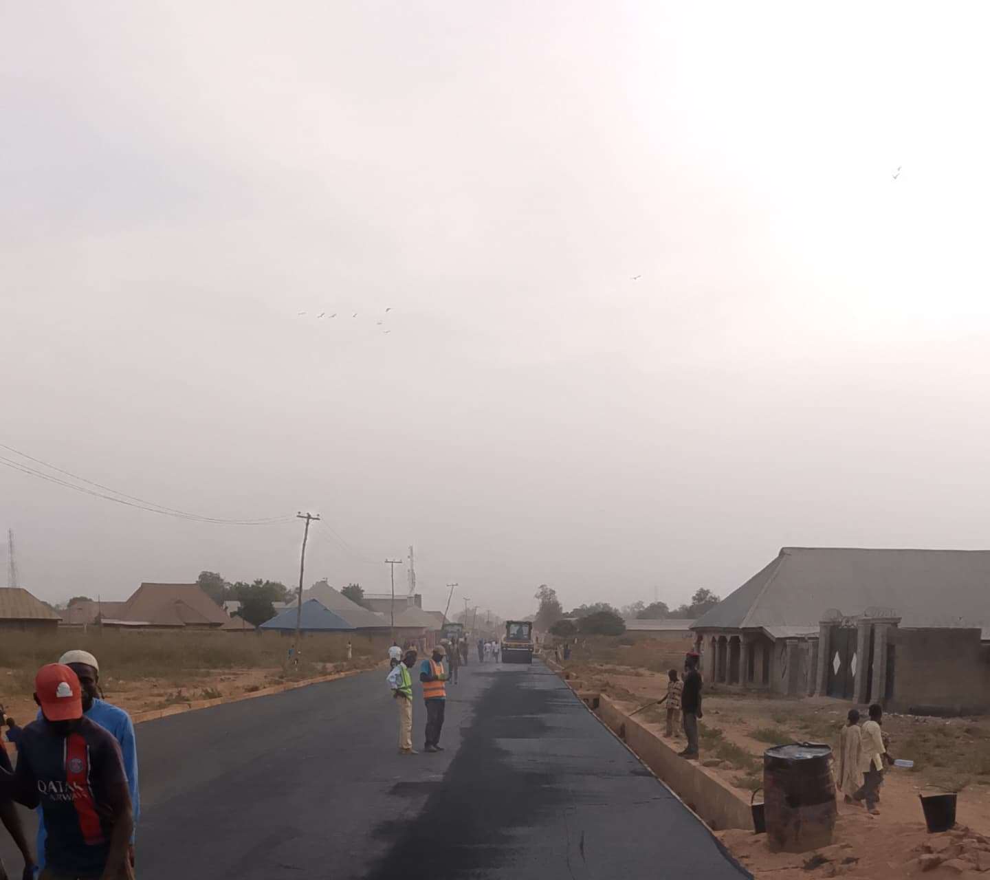 Real project photo of NEC road construction work in Lebanon